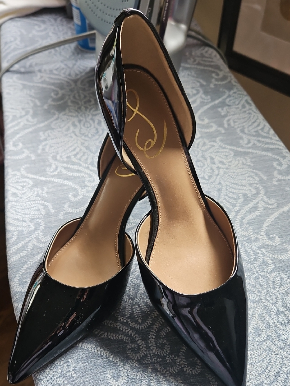 Sleek Patent Black Heels